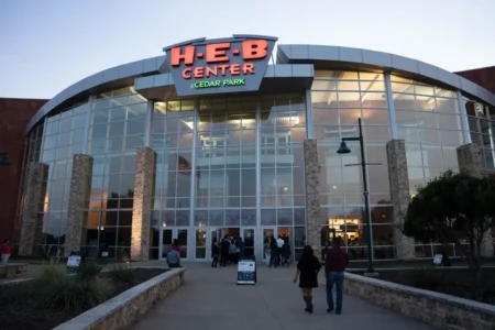 Facade of the HEB Center at Cedar Park Texas