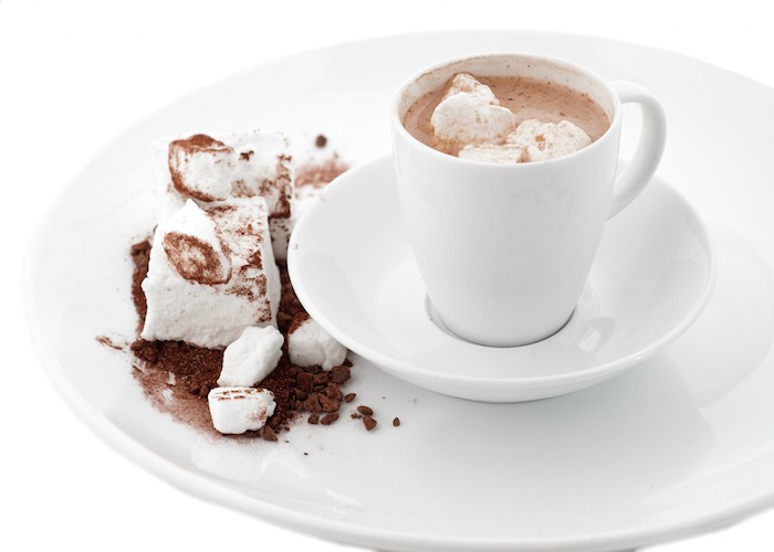 A cup of hot rich cocoa from Delysia Chocolatier in Austin, Texas.